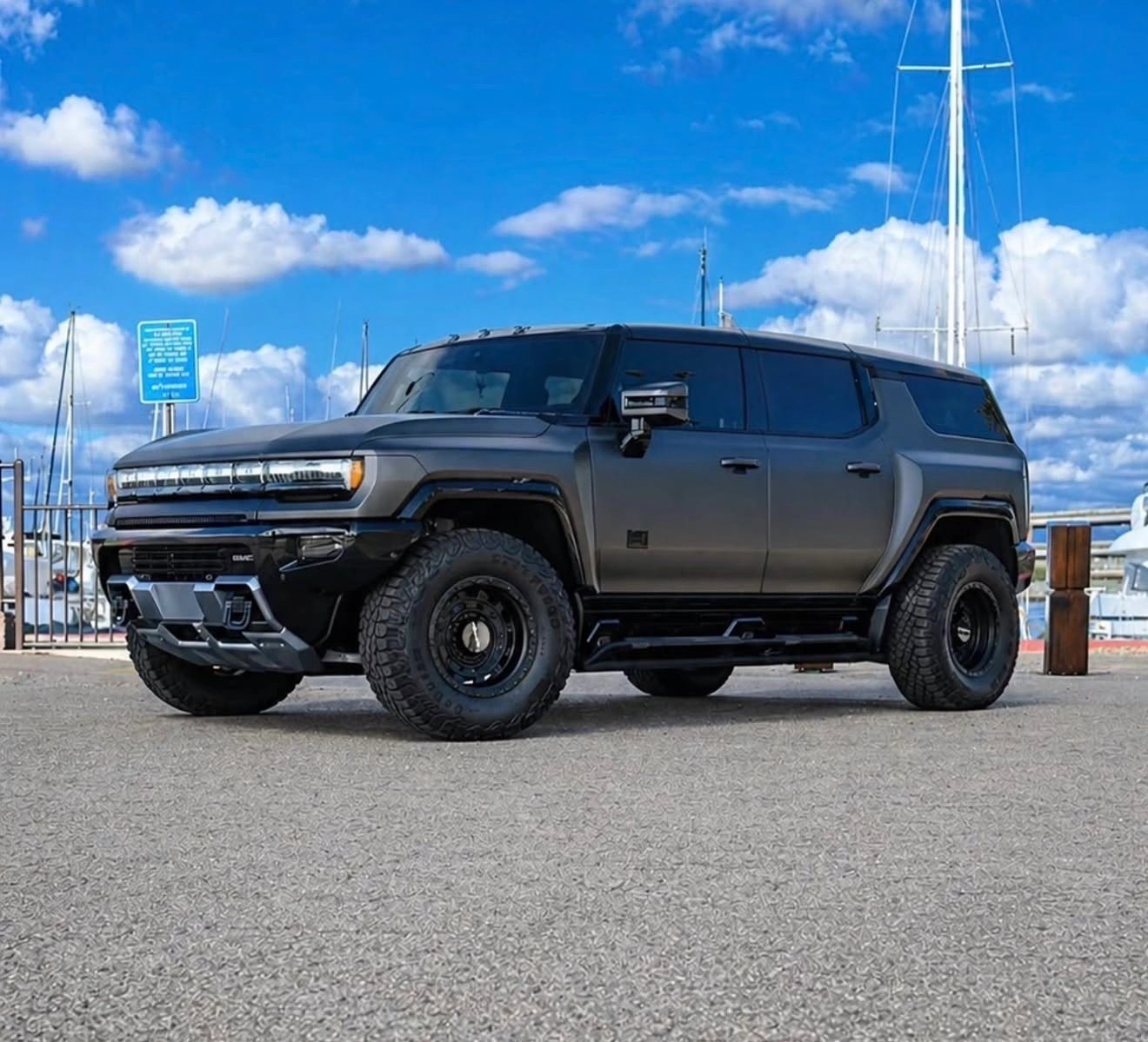 GMC Hummer EV with a satin dark grey finish by WrapFX San Diego