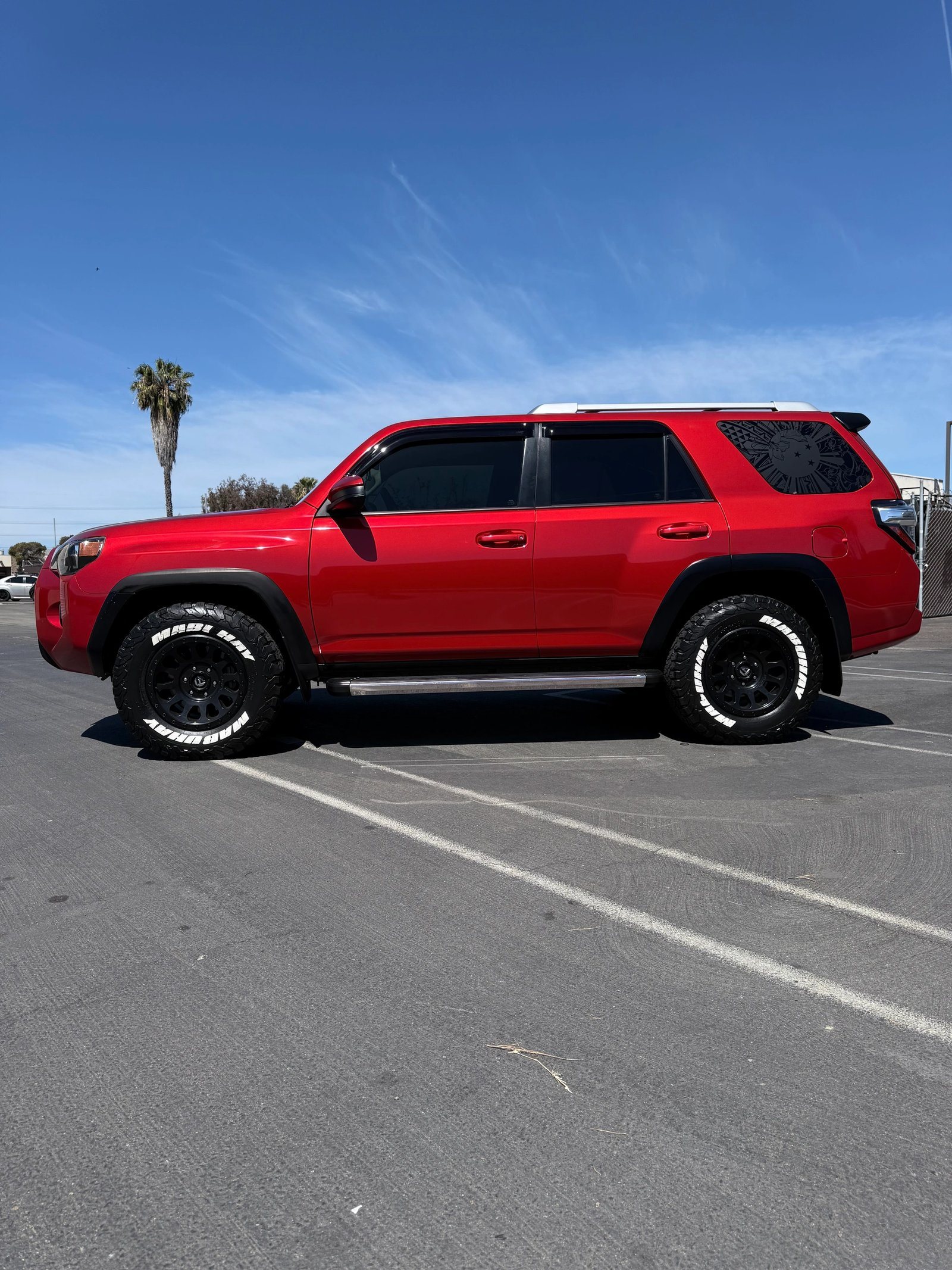 Toyota 4Runner with a vivid red color-change wrap by WrapFX San Diego