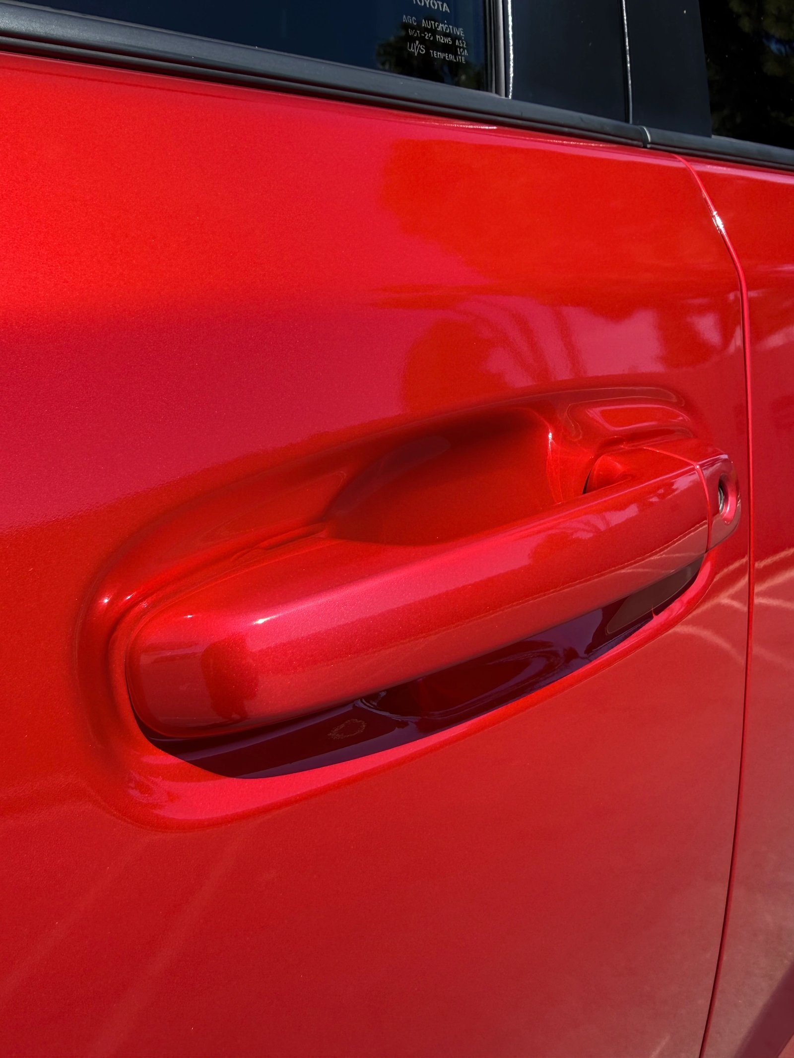 Wrapped Toyota 4Runner door handle detail by WrapFX San Diego